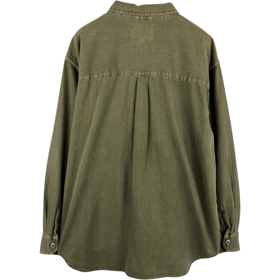 Levi's Silver Tab Long-Sleeve Cotton Shirt, Men's Size M (approx.) cotton Khaki type Vintage Second Hand
