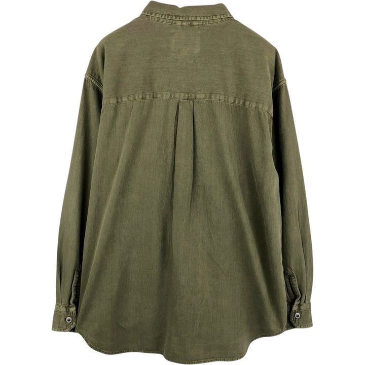 Levi's Silver Tab Long-Sleeve Cotton Shirt, Men's Size M (approx.) cotton Khaki type Vintage Second Hand