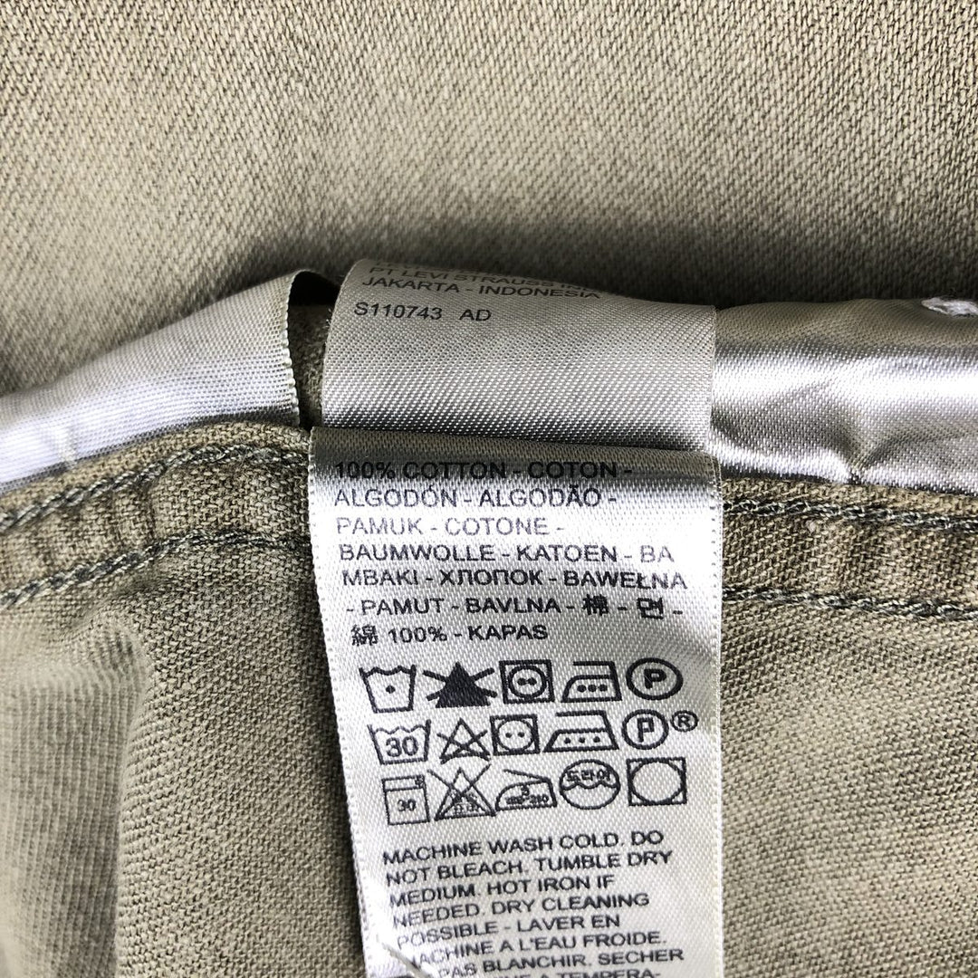 Levi's Silver Tab Long-Sleeve Cotton Shirt, Men's Size M (approx.) cotton Khaki type Vintage Second Hand
