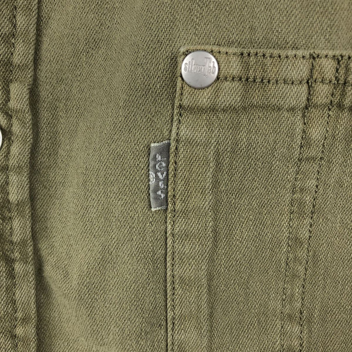 Levi's Silver Tab Long-Sleeve Cotton Shirt, Men's Size M (approx.) cotton Khaki type Vintage Second Hand