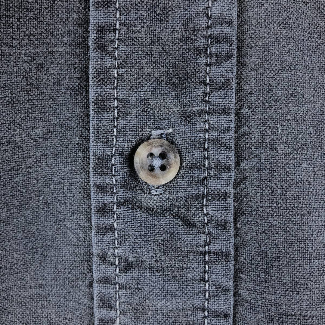 90'S GAP (Old GAP) Long-Sleeve Button-Down Shirt, Made in USA, Men's Size M (Equivalent), Vintage cotton Charcoal Vintage Second Hand