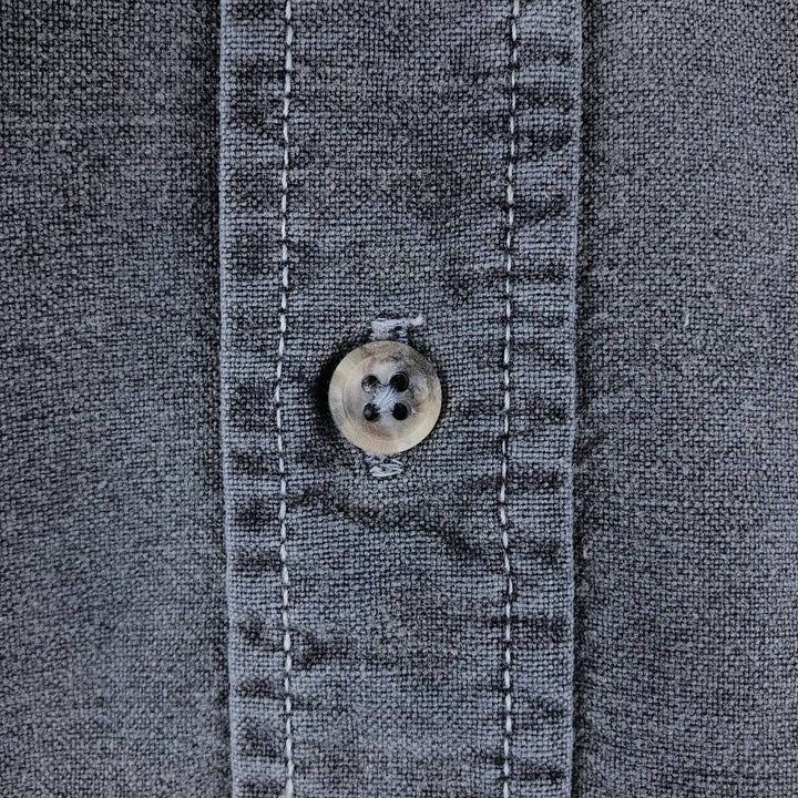 90'S GAP (Old GAP) Long-Sleeve Button-Down Shirt, Made in USA, Men's Size M (Equivalent), Vintage cotton Charcoal Vintage Second Hand