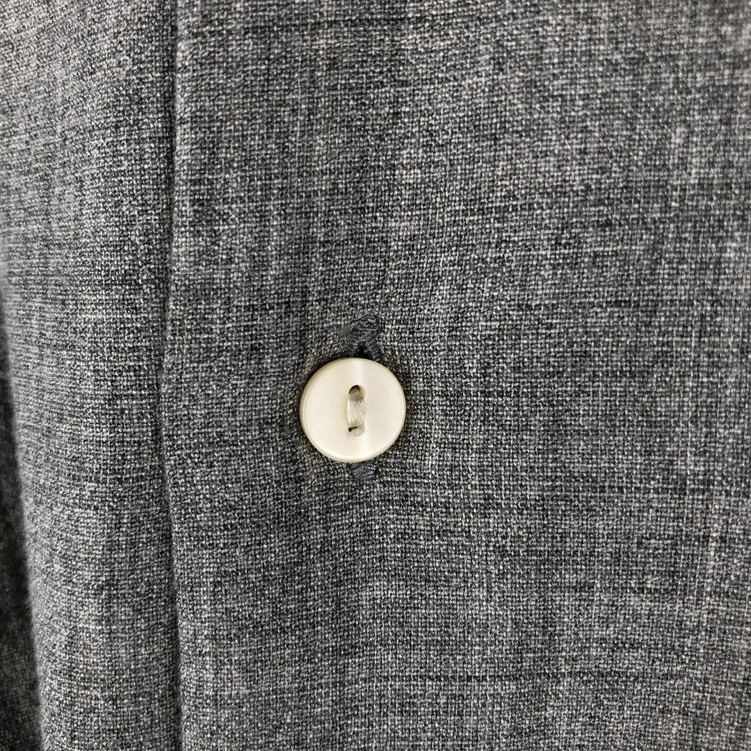 Calvin Klein long-sleeved open-collar box shirt, men's size S. unclear gray type Vintage Second Hand
