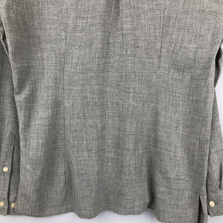 Calvin Klein long-sleeved open-collar box shirt, men's size S. unclear gray type Vintage Second Hand