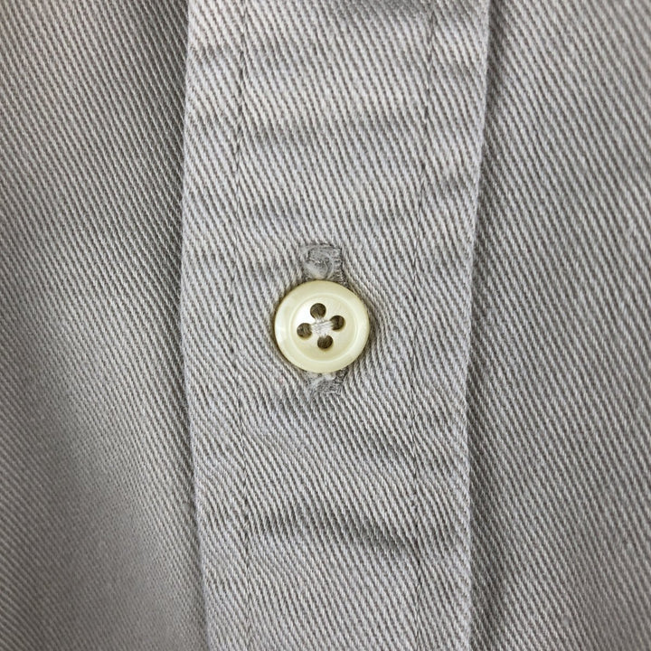 90'S J.Crew Long-Sleeve Button-Down Shirt, Made in USA, Men's Size S (Equivalent), Vintage cotton Beige type Vintage Second Hand