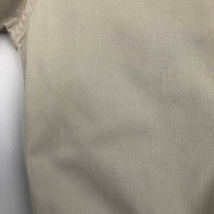 90'S J.Crew Long-Sleeve Button-Down Shirt, Made in USA, Men's Size S (Equivalent), Vintage cotton Beige type Vintage Second Hand