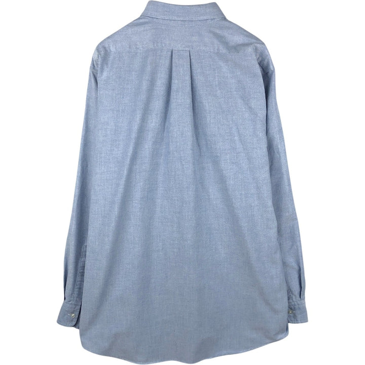 90'S LL Bean Long-Sleeve Button-Down Shirt, Made in USA, Men's XL (approx.), Vintage cotton Blue type light blue Vintage Second Hand
