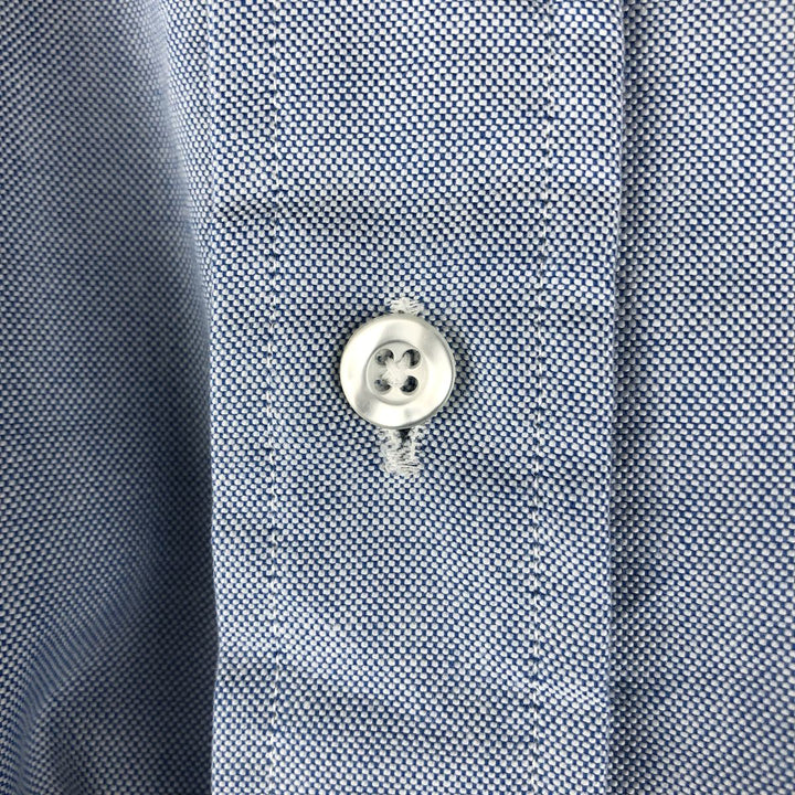 90'S LL Bean Long-Sleeve Button-Down Shirt, Made in USA, Men's XL (approx.), Vintage cotton Blue type light blue Vintage Second Hand