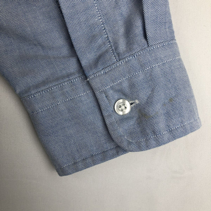 90'S LL Bean Long-Sleeve Button-Down Shirt, Made in USA, Men's XL (approx.), Vintage cotton Blue type light blue Vintage Second Hand