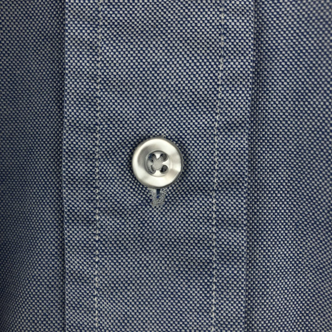 1980'S LL Bean Long-Sleeve Button-Down Shirt, Made in USA, Men's Size XL (Equivalent), Vintage cotton Blue type light blue Vintage Second Hand