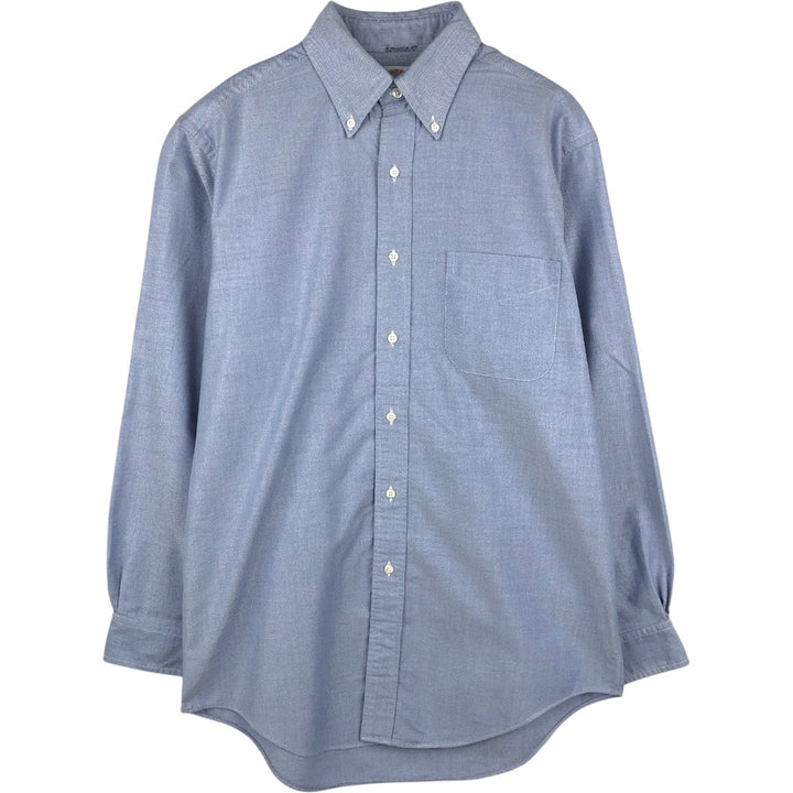 Brooks Brothers long-sleeved button-down shirt, made in the USA, size M Supima Cotton Blue type light blue Vintage Second Hand