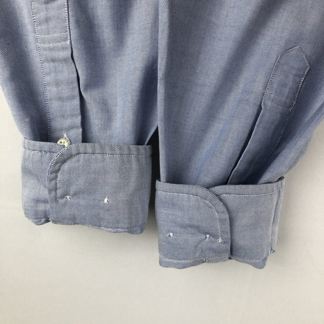 Brooks Brothers long-sleeved button-down shirt, made in the USA, size M Supima Cotton Blue type light blue Vintage Second Hand
