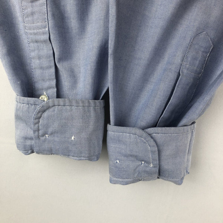 Brooks Brothers long-sleeved button-down shirt, made in the USA, size M Supima Cotton Blue type light blue Vintage Second Hand