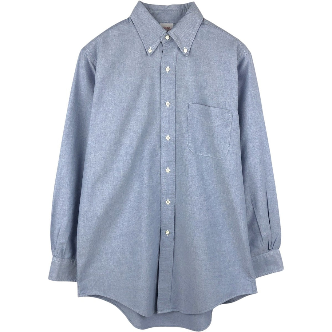 Brooks Brothers Est.1818 Long Sleeve Button Down Shirt Made in USA Men's M Supima Cotton Blue type light blue Vintage Second Hand