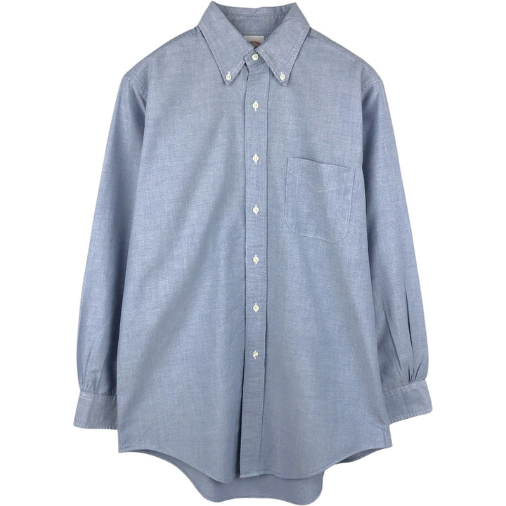 Brooks Brothers Est.1818 Long Sleeve Button Down Shirt Made in USA Men's M Supima Cotton Blue type light blue Vintage Second Hand