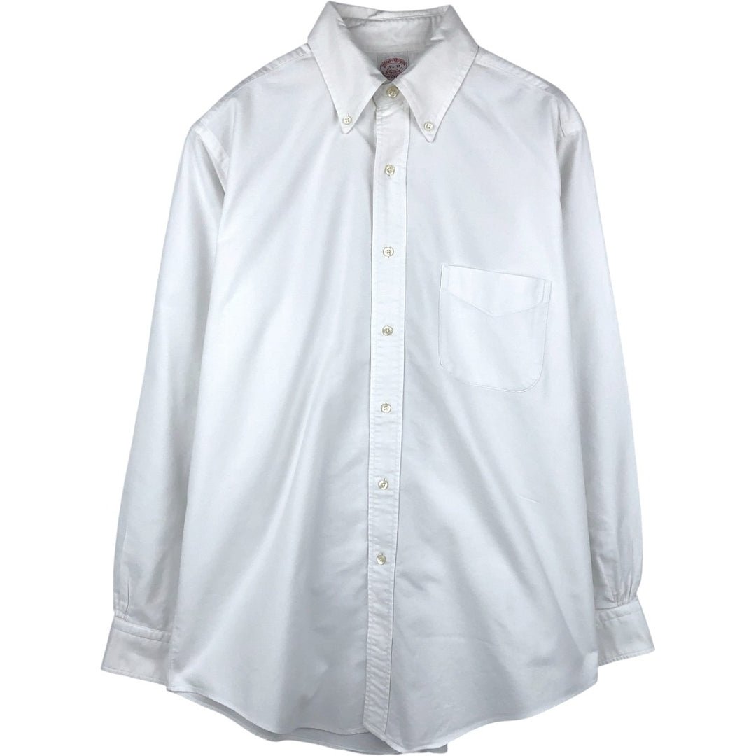 Brooks Brothers Est.1818 Long Sleeve Button Down Shirt Made in USA Men's M Supima Cotton white type Vintage Second Hand