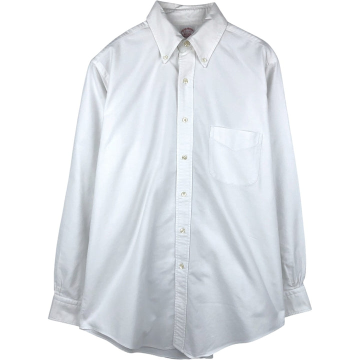Brooks Brothers Est.1818 Long Sleeve Button Down Shirt Made in USA Men's M Supima Cotton white type Vintage Second Hand
