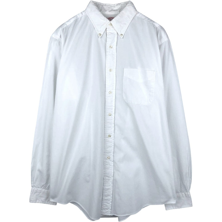 Brooks Brothers Est.1818 Long Sleeve Button Down Shirt Made in USA Men's Size L cotton white type Vintage Second Hand