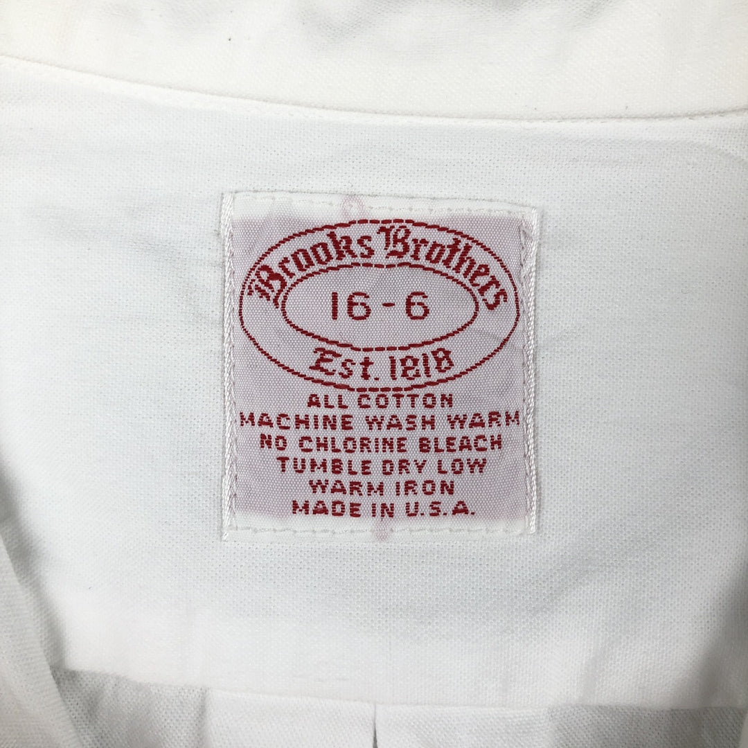 Brooks Brothers Est.1818 Long Sleeve Button Down Shirt Made in USA Men's Size L cotton white type Vintage Second Hand