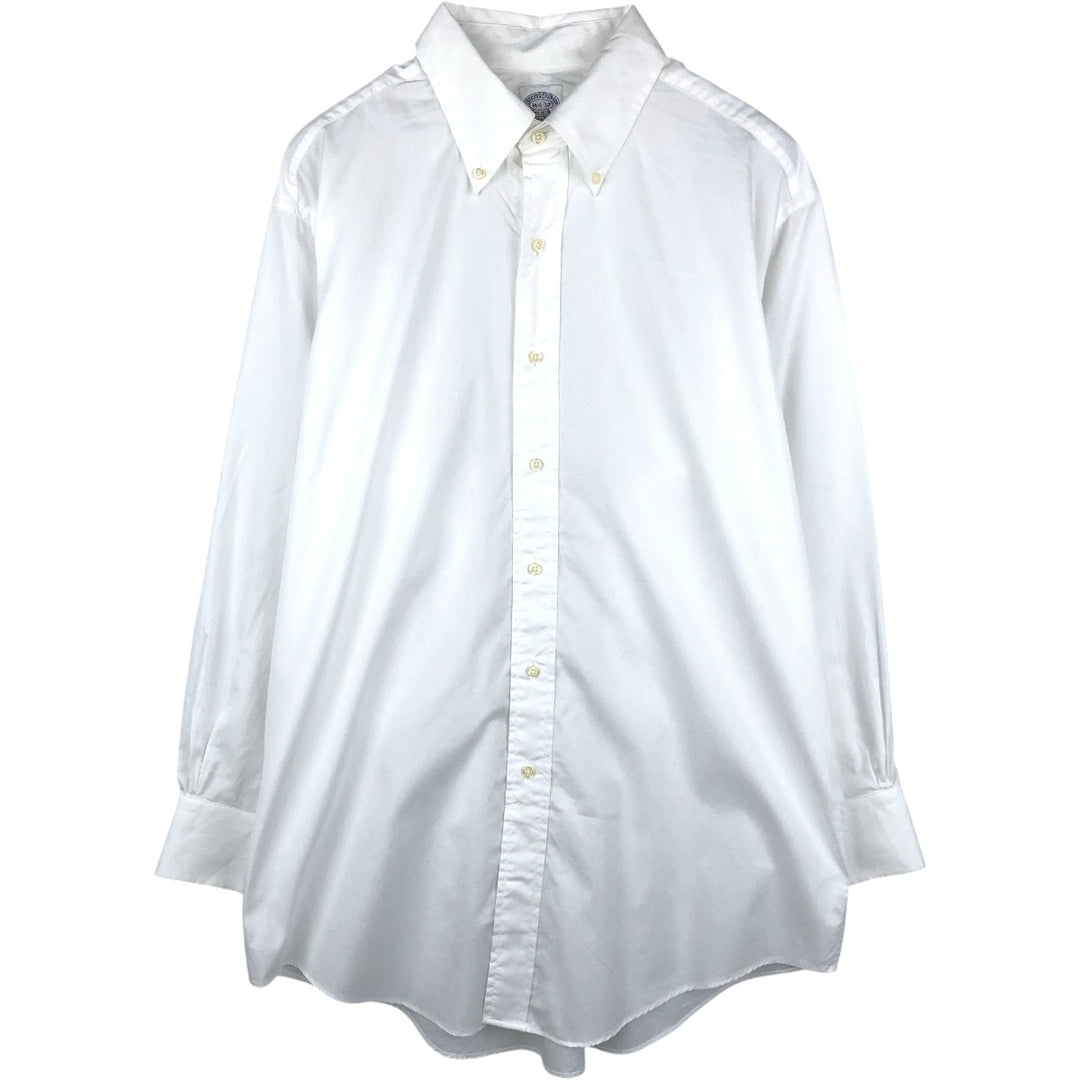 Brooks Brothers Est.1818 Long Sleeve Button Down Shirt Made in USA Men's Size L cotton white type Vintage Second Hand