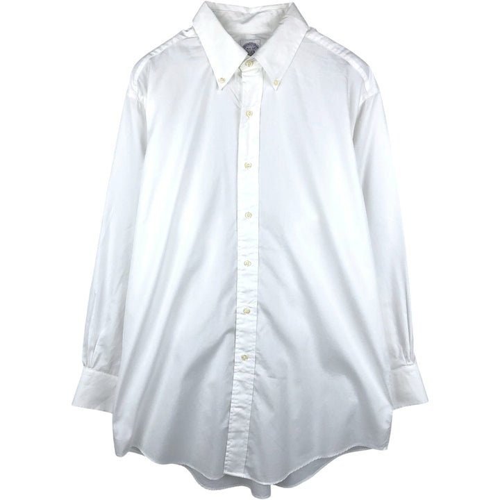 Brooks Brothers Est.1818 Long Sleeve Button Down Shirt Made in USA Men's Size L cotton white type Vintage Second Hand