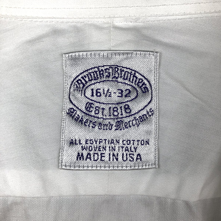 Brooks Brothers Est.1818 Long Sleeve Button Down Shirt Made in USA Men's Size L cotton white type Vintage Second Hand