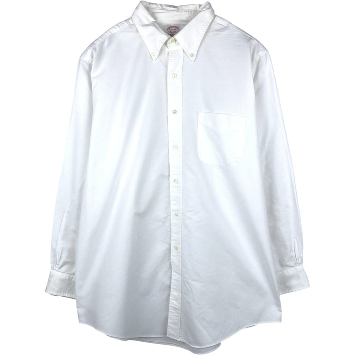 Brooks Brothers Est.1818 Long Sleeve Button Down Shirt Made in USA Men's XL Supima Cotton white type Vintage Second Hand