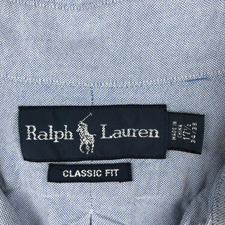 Ralph Lauren Classic Fit Long Sleeve Button Down Shirt Men's XXL cotton Blue type light blue Vintage Second Hand