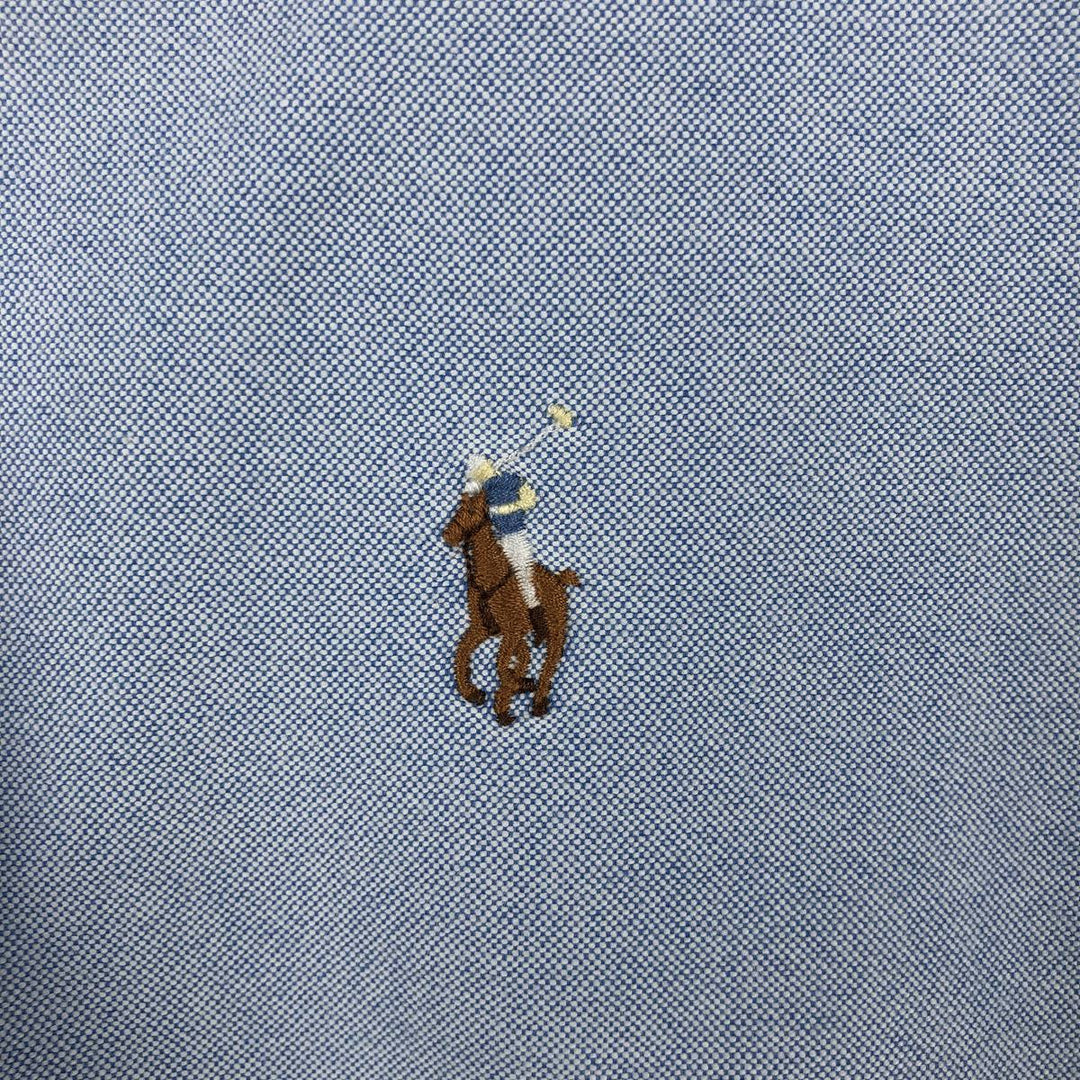 Ralph Lauren Classic Fit Long Sleeve Button Down Shirt Men's XXL cotton Blue type light blue Vintage Second Hand