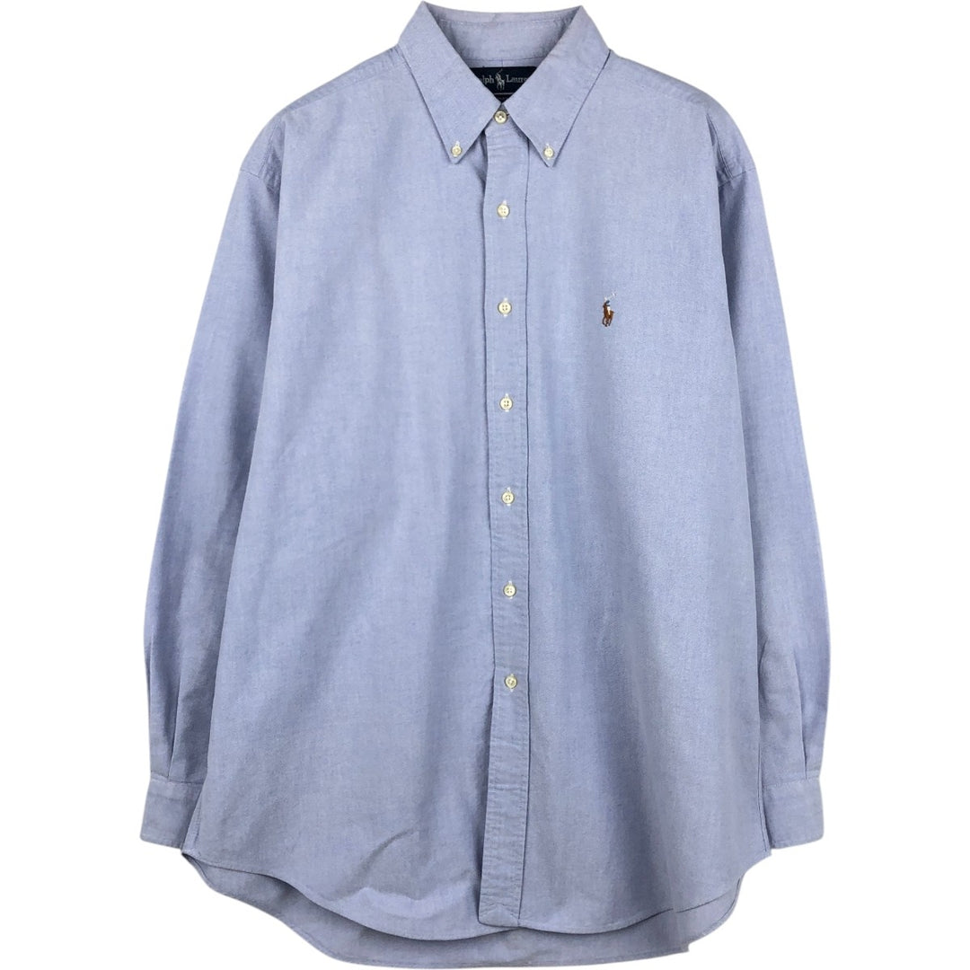 Ralph Lauren Classic Fit Long Sleeve Button Down Shirt Men's XL cotton Blue type light blue Vintage Second Hand