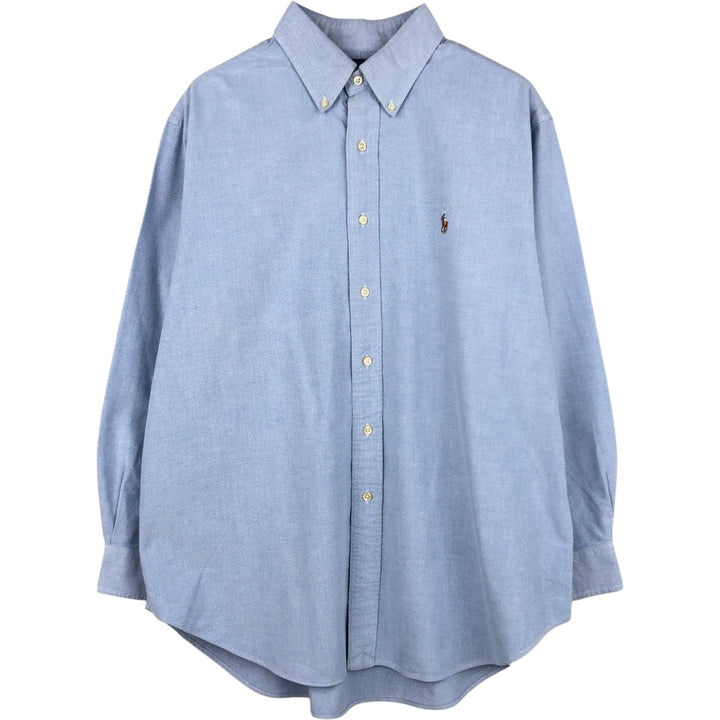 Ralph Lauren Classic Fit Long Sleeve Button Down Shirt Men's XL cotton Blue type light blue Vintage Second Hand