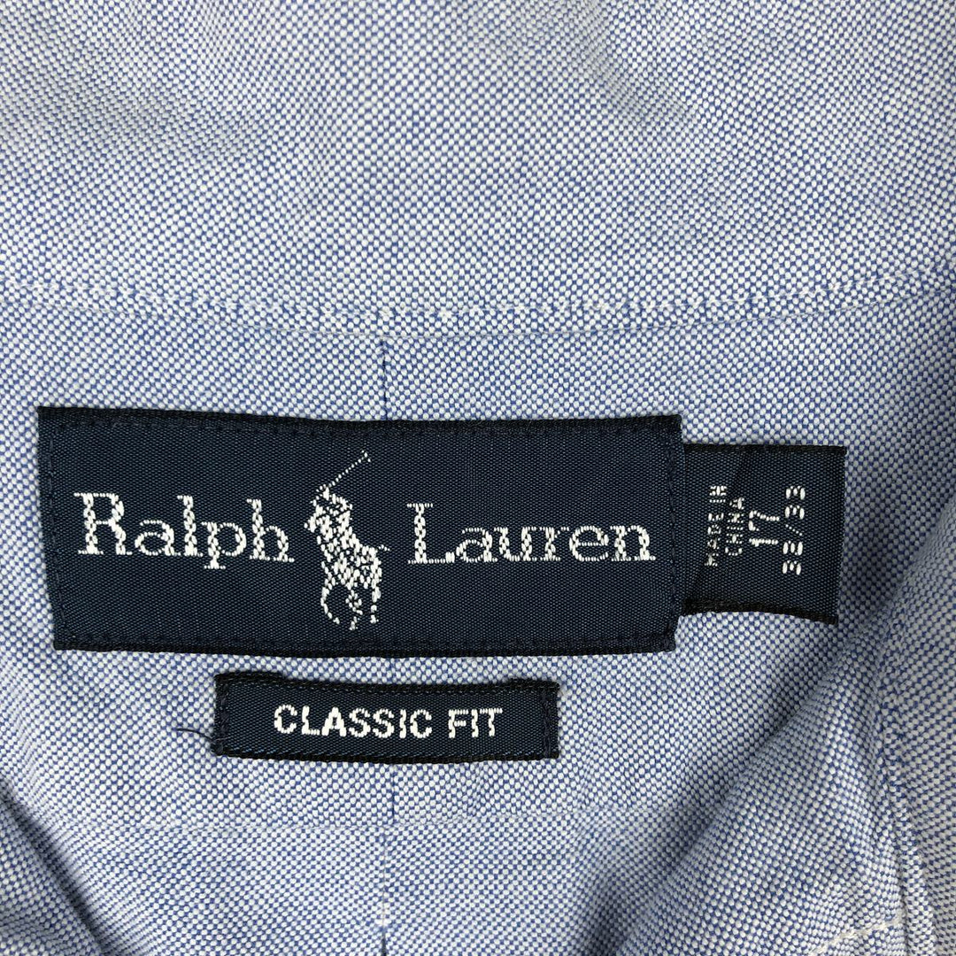 Ralph Lauren Classic Fit Long Sleeve Button Down Shirt Men's XL cotton Blue type light blue Vintage Second Hand