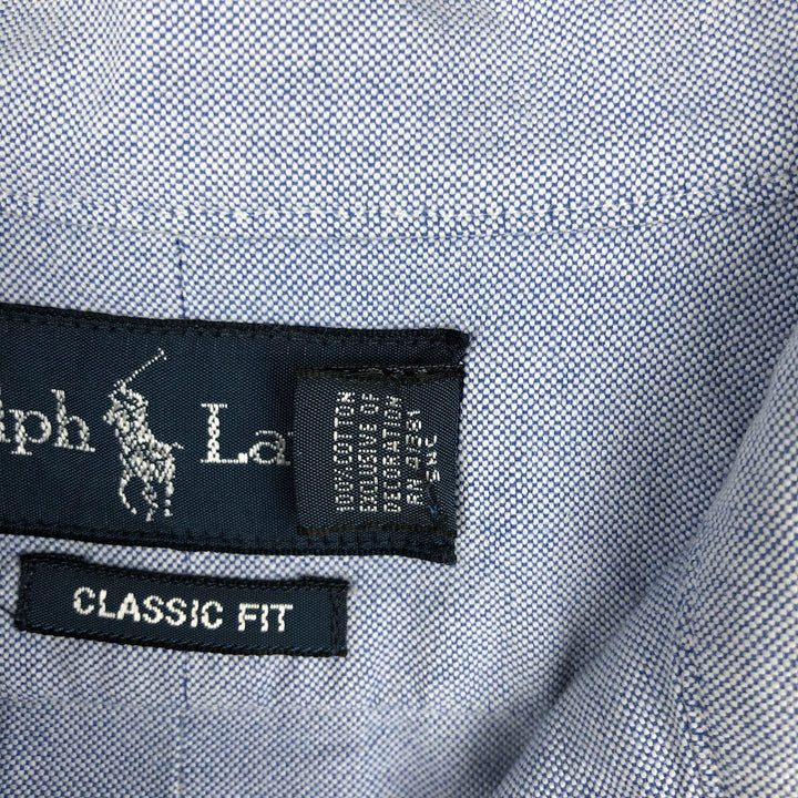 Ralph Lauren Classic Fit Long Sleeve Button Down Shirt Men's XL cotton Blue type light blue Vintage Second Hand
