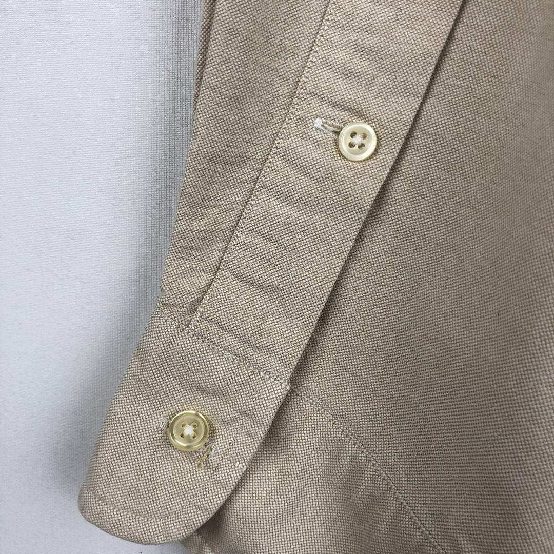 Ralph Lauren YARMOUTH long sleeve button down shirt, men's XL size cotton Beige type Vintage Second Hand