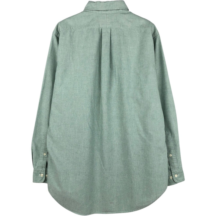 Ralph Lauren Classic Fit Long Sleeve Button Down Shirt, Men's Size L cotton Khaki type sage green Vintage Second Hand