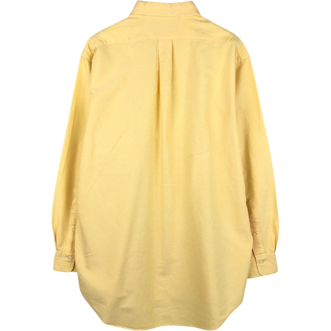 Ralph Lauren YARMOUTH long sleeve button down shirt, men's XL size cotton yellow type Vintage Second Hand