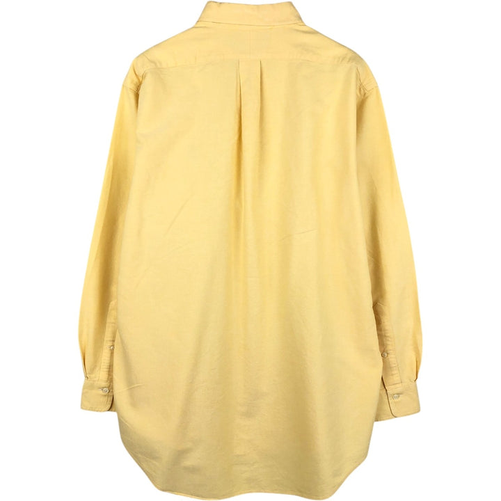 Ralph Lauren YARMOUTH long sleeve button down shirt, men's XL size cotton yellow type Vintage Second Hand