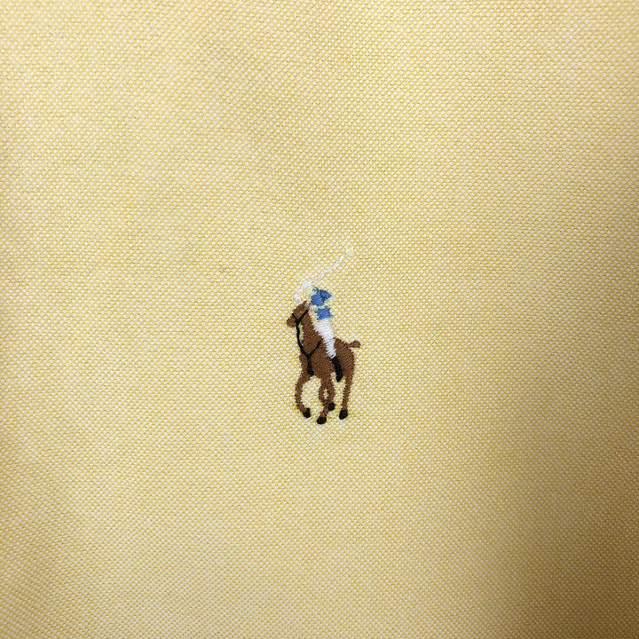 Ralph Lauren YARMOUTH long sleeve button down shirt, men's XL size cotton yellow type Vintage Second Hand