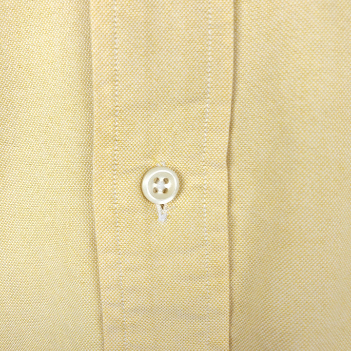 Ralph Lauren YARMOUTH long sleeve button down shirt, men's XL size cotton yellow type Vintage Second Hand