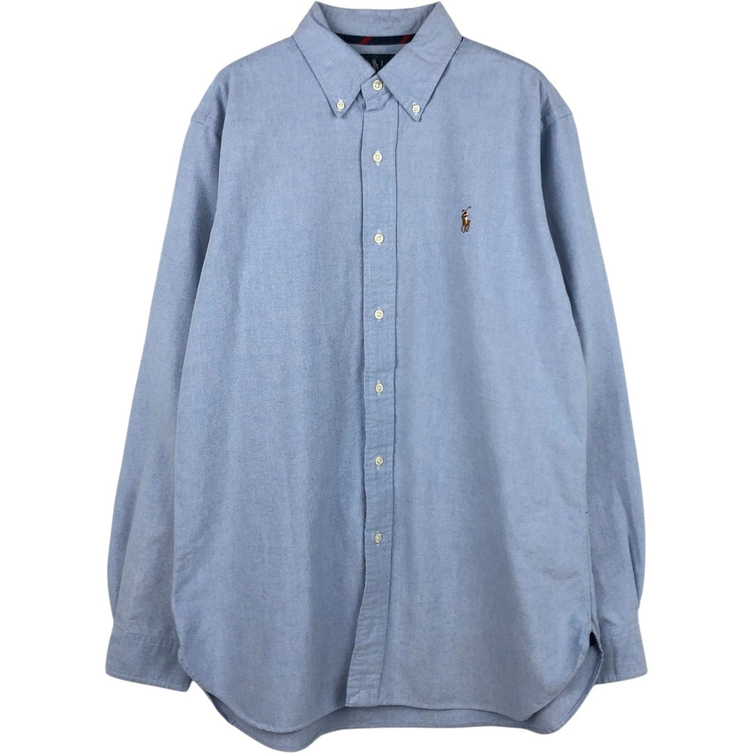 Ralph Lauren Classic Fit long sleeve button down shirt, men's size M cotton Blue type light blue Vintage Second Hand