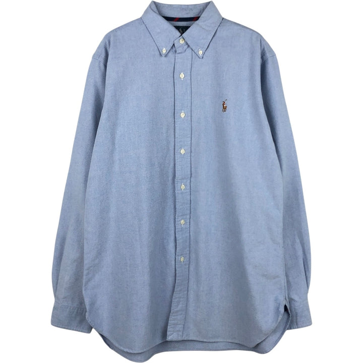 Ralph Lauren Classic Fit long sleeve button down shirt, men's size M cotton Blue type light blue Vintage Second Hand