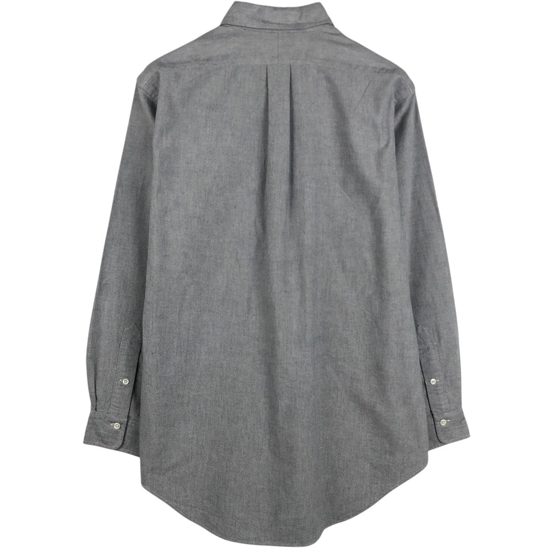 Ralph Lauren long sleeve button down shirt, men's size M cotton gray type Vintage Second Hand