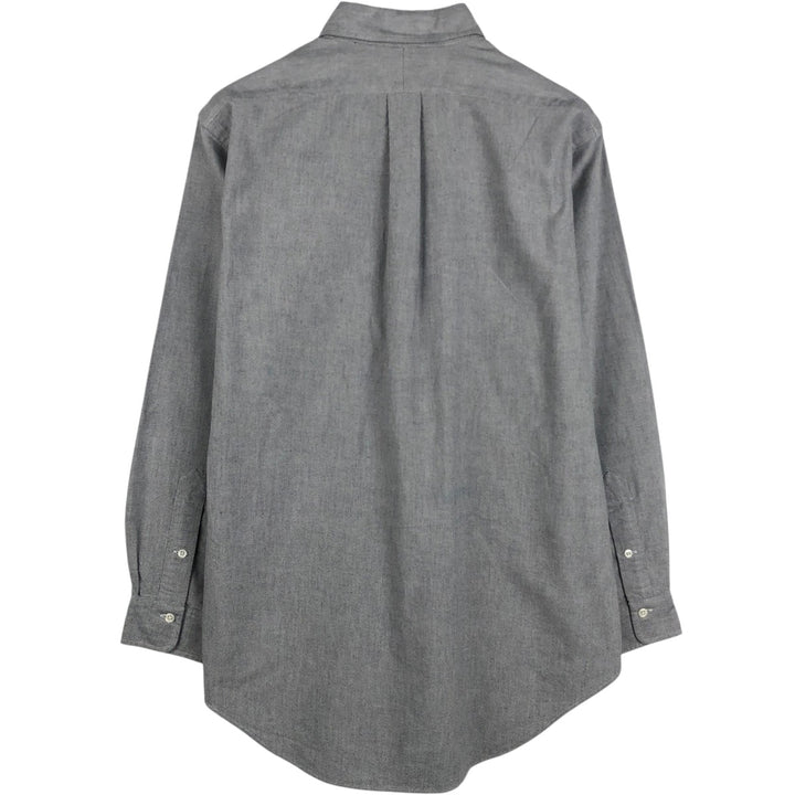 Ralph Lauren long sleeve button down shirt, men's size M cotton gray type Vintage Second Hand