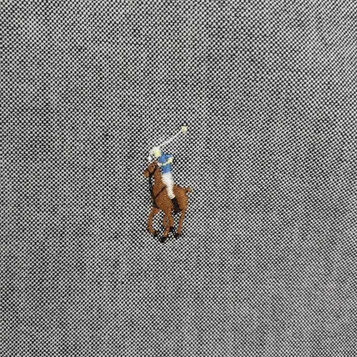 Ralph Lauren long sleeve button down shirt, men's size M cotton gray type Vintage Second Hand