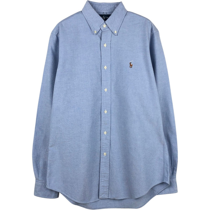 Ralph Lauren Classic Fit long sleeve button down shirt, men's size M cotton Blue type light blue Vintage Second Hand