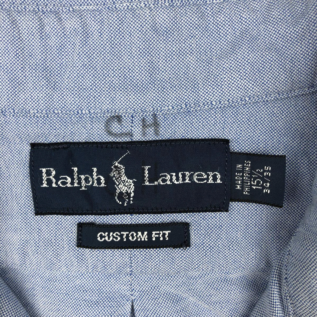Ralph Lauren Classic Fit long sleeve button down shirt, men's size M cotton Blue type light blue Vintage Second Hand