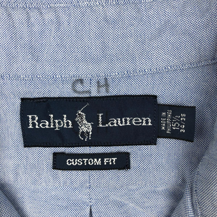 Ralph Lauren Classic Fit long sleeve button down shirt, men's size M cotton Blue type light blue Vintage Second Hand