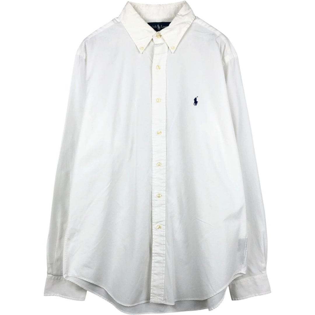 Ralph Lauren Classic Fit Long Sleeve Button Down Shirt, Men's Size L cotton white type Vintage Second Hand