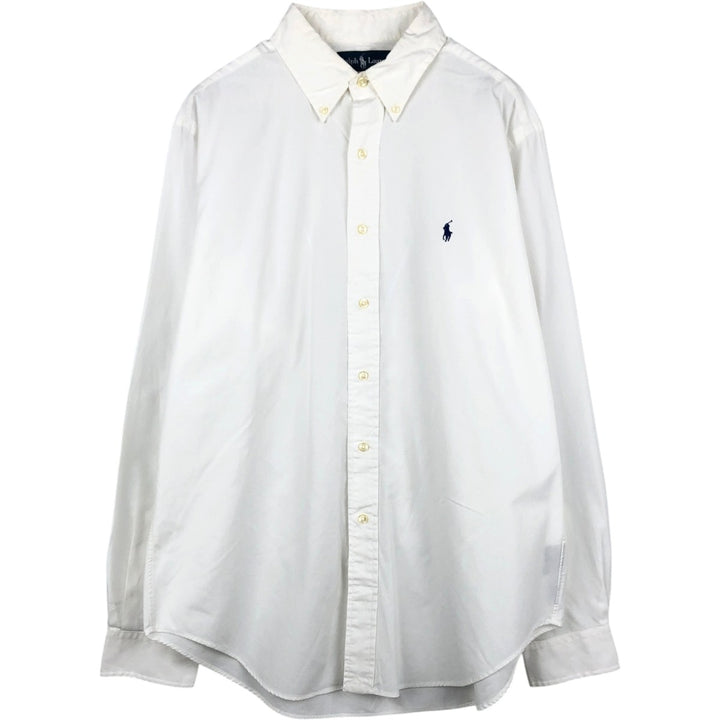 Ralph Lauren Classic Fit Long Sleeve Button Down Shirt, Men's Size L cotton white type Vintage Second Hand