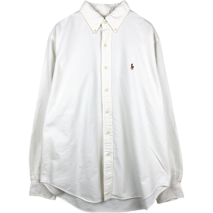 Ralph Lauren Classic Fit Long Sleeve Button Down Shirt, Men's Size L cotton white type Vintage Second Hand